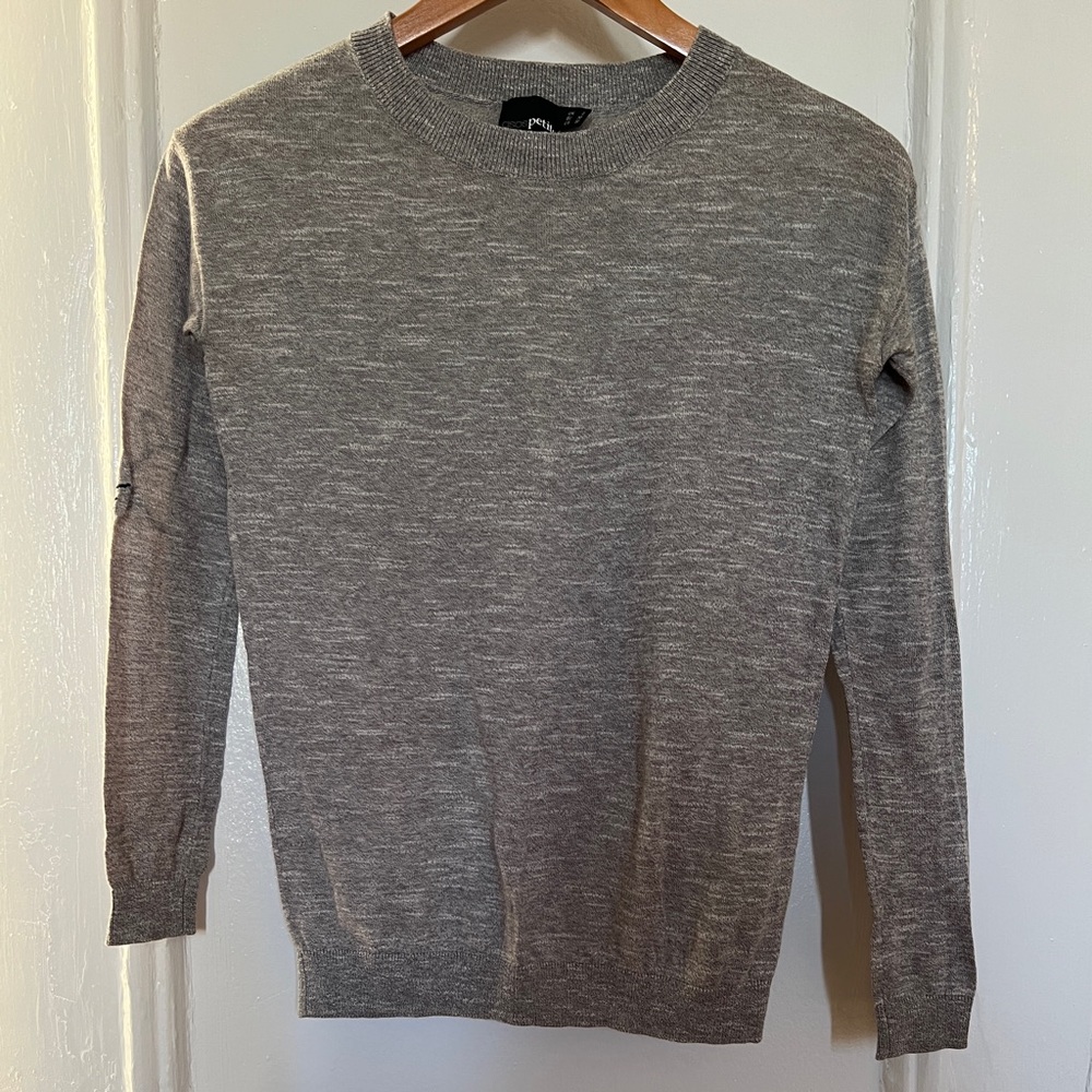 Asos petite embroidered cat elbow grey sweater 00